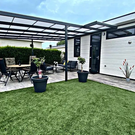Ferienhaus Luxchalet #vaju Lathum# Am See, Strand, Pool, Nationalpark