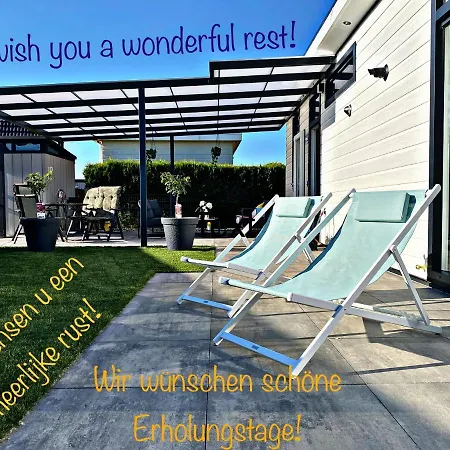 Luxchalet #vaju Lathum# Am See, Strand, Pool, Nationalpark Ferienhaus *